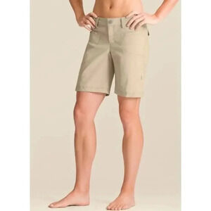 Athleta Dipper Bermuda Hiking Shorts Khaki Size 12